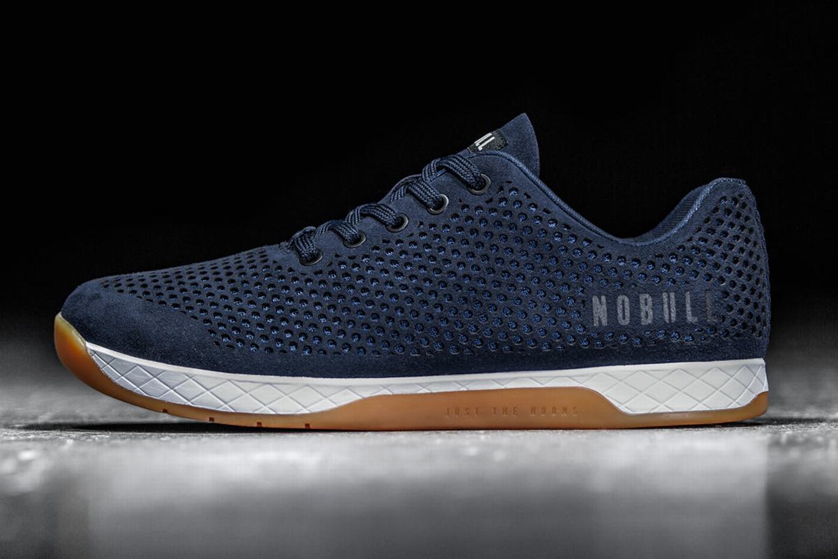 Nobull Suede Men's Trainers Navy | Australia (SQ8309)